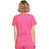image:imageCherokee Core Stretch Scrub Tops Women Mock Wrap 3 PocketsShocking Pink