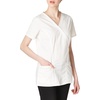 image:imageCherokee Core Stretch Scrub Tops Women Mock Wrap 3 PocketsWhite