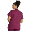 image:imageCherokee Core Stretch Scrub Tops Women Mock Wrap 3 PocketsWine