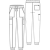 image:imageCherokee Mens Pullon Jogger with 5 Pockets Elastic Waistband Front Leg Seams and RibKnit Cuffs  CK224ACiel