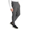 image:imageCherokee Mens Pullon Jogger with 5 Pockets Elastic Waistband Front Leg Seams and RibKnit Cuffs  CK224AHeather Pewter