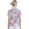 image:imageCherokee Prints Women Scrubs Top Mock Wrap CK614Watercolor Blossoms