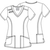 image:imageWorkwear Core Stretch Women Scrubs Top VNeck 4710Caribbean Blue