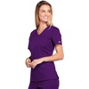 image:imageWorkwear Core Stretch Women Scrubs Top VNeck 4710Eggplant