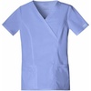 image:imageCherokee Core Stretch Scrub Tops Women Mock Wrap 3 PocketsCiel