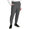 image:imageCherokee Mens Pullon Jogger with 5 Pockets Elastic Waistband Front Leg Seams and RibKnit Cuffs  CK224AHeather Pewter