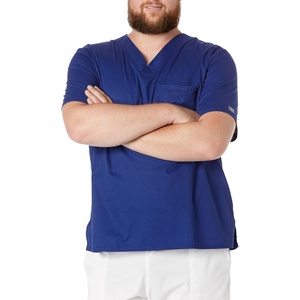 image:imageCherokee Men Scrubs Top Workwear Core Stretch Tuckable VNeck 4743Galaxy Blue