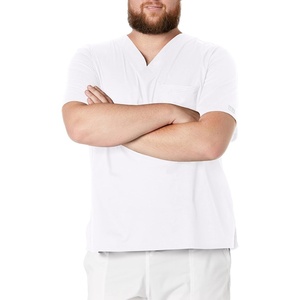 image:imageCherokee Men Scrubs Top Workwear Core Stretch Tuckable VNeck 4743White