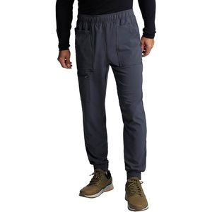image:imageCherokee Mens Pullon Jogger with 5 Pockets Elastic Waistband Front Leg Seams and RibKnit Cuffs  CK224APewter