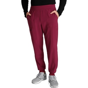 image:imageCherokee Mens Pullon Jogger with 5 Pockets Elastic Waistband Front Leg Seams and RibKnit Cuffs  CK224AWine