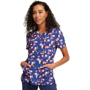 image:imageRainbow Flight Vneck Print Scrub Top by InfinitySporty Spots