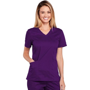 image:imageWorkwear Core Stretch Women Scrubs Top VNeck 4710Eggplant