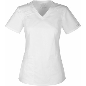 image:imageWorkwear Core Stretch Women Scrubs Top VNeck 4710White