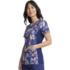 image:imageCherokee Scrub for Women VNeck Top Traditional fit with Dolman Sleeve and Fade Resistant Fabric  CK636 XXS Happy Pals