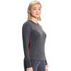 image:imageCherokee Infinity Long Sleeve Underscrubs for Women Round Neck TopPewter