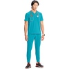 image:imageCherokee Infinity Mens Scrubs Top V Neck Partial Zip with 2 PocketsAquaturque