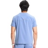 image:imageCherokee Infinity Mens Scrubs Top V Neck Partial Zip with 2 PocketsCiel