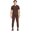 image:imageCherokee Infinity Mens Scrubs Top V Neck Partial Zip with 2 PocketsEspresso Express