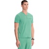 image:imageCherokee Infinity Mens Scrubs Top V Neck Partial Zip with 2 PocketsMatcha Latte