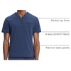 image:imageCherokee Infinity Mens Scrubs Top V Neck Partial Zip with 2 PocketsNavy