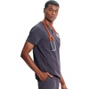 image:imageCherokee Infinity Mens Scrubs Top V Neck Partial Zip with 2 PocketsPewter