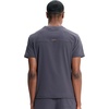 image:imageCherokee Infinity Mens Scrubs Top V Neck Partial Zip with 2 PocketsPewter