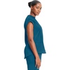 image:imageCherokee Infinity Scrub Tops Women Mock Neck Dolman Sleeves Nurse ShirtCaribbean Blue