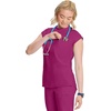 image:imageCherokee Infinity Scrub Tops Women Mock Neck Dolman Sleeves Nurse ShirtFuture Fuchsia