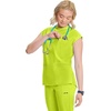 image:imageCherokee Infinity Scrub Tops Women Mock Neck Dolman Sleeves Nurse ShirtLime Time