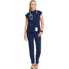 image:imageCherokee Infinity Scrub Tops Women Mock Neck Dolman Sleeves Nurse ShirtNavy