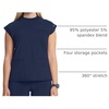 image:imageCherokee Infinity Scrub Tops Women Mock Neck Dolman Sleeves Nurse ShirtNavy