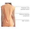 image:imageCherokee Infinity Scrub Tops Women Mock Neck Dolman Sleeves Nurse ShirtPeach Linen