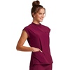image:imageCherokee Infinity Scrub Tops Women Mock Neck Dolman Sleeves Nurse ShirtWine
