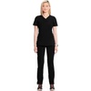 image:imageCherokee Infinity Scrub Tops Women VNeck Slim Fit 2 Pocket 360 StretchBlack