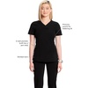 image:imageCherokee Infinity Scrub Tops Women VNeck Slim Fit 2 Pocket 360 StretchBlack