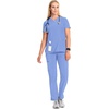 image:imageCherokee Infinity Scrub Tops Women VNeck Slim Fit 2 Pocket 360 StretchCiel