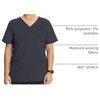 image:imageCherokee Infinity Scrub Tops Women VNeck Slim Fit 2 Pocket 360 StretchPewter