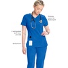 image:imageCherokee Infinity Scrub Tops Women VNeck Slim Fit 2 Pocket 360 StretchRoyal