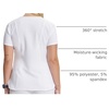 image:imageCherokee Infinity Scrub Tops Women VNeck Slim Fit 2 Pocket 360 StretchWhite