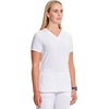 image:imageCherokee Infinity Scrub Tops Women VNeck Slim Fit 2 Pocket 360 StretchWhite
