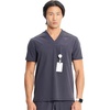 image:imageCherokee Infinity V Neck Mens Scrub Top 1 Pocket Classic FitPewter