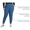 image:imageCherokee Infinity Womens Mid Rise Jogger Scrub Pants RibKnit Waist 6 Pockets 360 Stretch MoistureWicking  CK080ACaribbean Blue