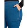 image:imageCherokee Infinity Womens Mid Rise Jogger Scrub Pants RibKnit Waist 6 Pockets 360 Stretch MoistureWicking  CK080ACaribbean Blue