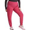 image:imageCherokee Infinity Womens Mid Rise Jogger Scrub Pants RibKnit Waist 6 Pockets 360 Stretch MoistureWicking  CK080ACarmine Pink