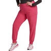 image:imageCherokee Infinity Womens Mid Rise Jogger Scrub Pants RibKnit Waist 6 Pockets 360 Stretch MoistureWicking  CK080ACarmine Pink