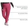 image:imageCherokee Infinity Womens Mid Rise Jogger Scrub Pants RibKnit Waist 6 Pockets 360 Stretch MoistureWicking  CK080ACarmine Pink