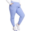 image:imageCherokee Infinity Womens Mid Rise Jogger Scrub Pants RibKnit Waist 6 Pockets 360 Stretch MoistureWicking  CK080ACiel