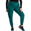 image:imageCherokee Infinity Womens Mid Rise Jogger Scrub Pants RibKnit Waist 6 Pockets 360 Stretch MoistureWicking  CK080AHunter Green