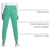 image:imageCherokee Infinity Womens Mid Rise Jogger Scrub Pants RibKnit Waist 6 Pockets 360 Stretch MoistureWicking  CK080APalm Leaf