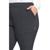image:imageCherokee Infinity Womens Mid Rise Jogger Scrub Pants RibKnit Waist 6 Pockets 360 Stretch MoistureWicking  CK080APewter